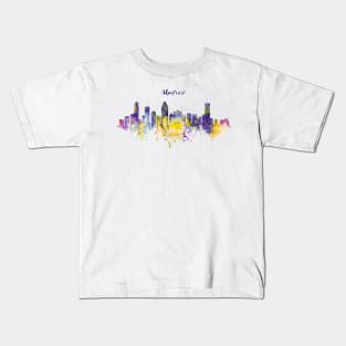 Montreal Watercolor Skyline Kids T-Shirt